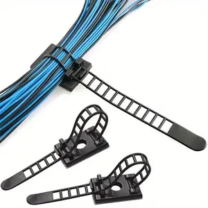 Organize Your Cables in Style with 10/20pcs Adjustable Cable Tie Mount Clips, Office Desk Accessories
