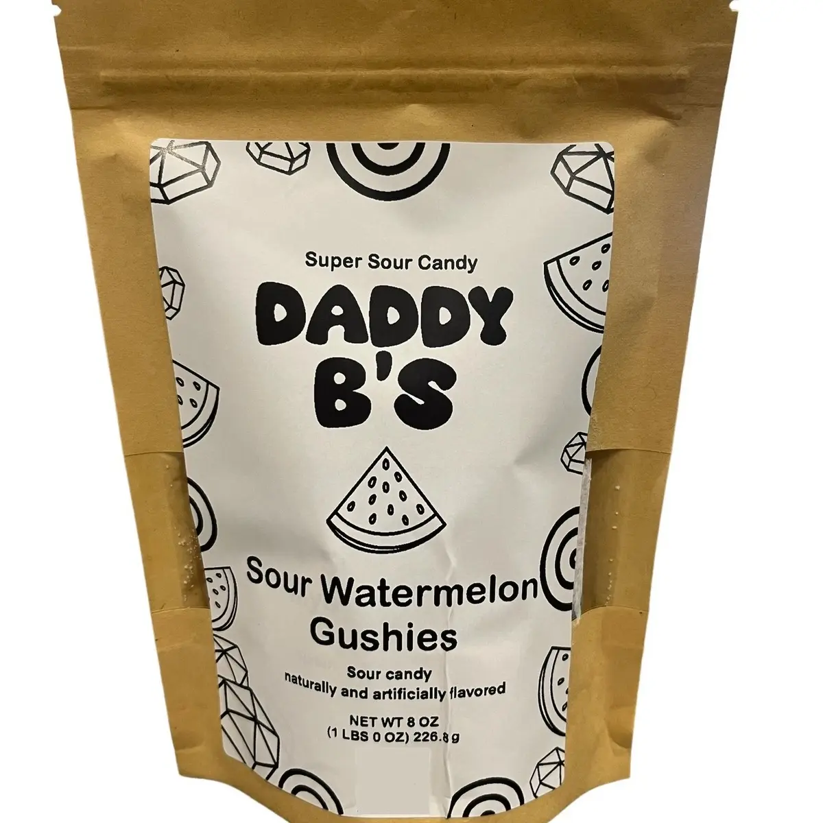 Daddy B's Super Sour Watermelon Gushies - 8 OZ Candy gushers
