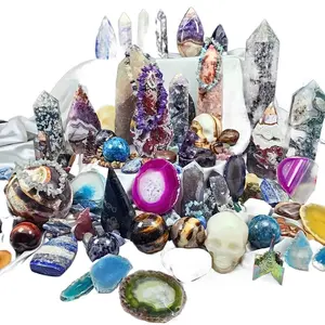1 pound/mixed luxury natural stone crystal collection, ideal for handmade crafts and home decoration crystal statues,Meditation