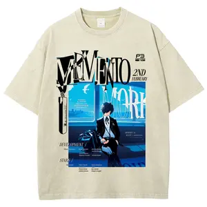 Persona 5 Vintage 90s Graphic Tee for Men, Oversized Streetwear Top, Funny Design, Ideal for Vacation Outfits