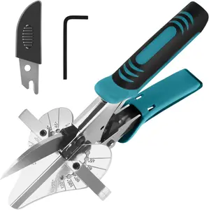 OShine Ratchet Miter Shears for Angular  Molding Crafting , Quarter Round  Tool, 45-135  Multi Angle PVC Miter Shear Trim  Hand Tool, An Extra  & Hex Key Included