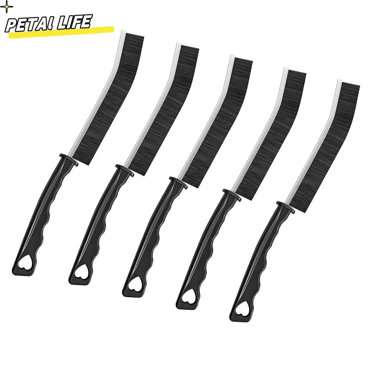 Compact Narrow Head Multifunctional Crevice Cleaning Brush Set (5 Pieces, 0.71 oz, 9.06 in) - Home Care Supplies for Bathroom, Kitchen Use
