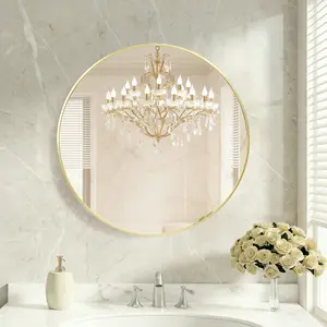 Round Wall Mirror with Shatterproof Blast-Proof Film, Bathroom Mirror for Over Sink, Circle Vanity Mirror for Entryway Bedroom, Anti-Rust Aluminum Frame