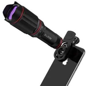 Ultra Crystal HD 32x Zoom Telescope Mobile Phone Camera Lens Set Metal Metal Wide Angle Metal Metal Wide Angle