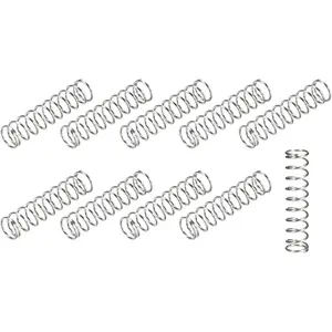METALLIXITY Compression Springs (0.5x5mm OD,20mm Free Length) 30Pcs, 304 Stainless Steel Extension Spring - for Shop Home Repairs, DIY Projects, Silver Tone