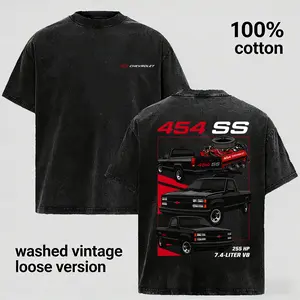 Vintage Truck Graphic Washed T-Shirt For Muscle Car Enthusiasts Gift, Perfect Gift for Him or Her Top Men Made In USA