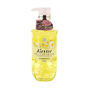 Kustie Chamomile Petal Body Wash 380g - Gentle Soothing for Sensitive Skin, Moisturizing, Long-lasting Fragrance