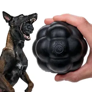 Monster K9 XL Dog Ball 4” – Indestructible Chew Toy for Aggressive Chewers – Treat Stuffing Compatible – Durable Natural Rubber – USA Made