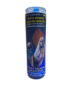 Cocktail Candle Holy Death Gratitud / Preprada Veladora Santa Muerte Agradecimiento  Decor Ornaments