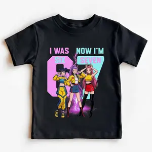 I Was 6 Now I'm 7 Birthday 67 Meme Funny Korean Pop Cotton Tee - Classic