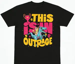Princess Donut graphic tees This is an OUTRAGE shirt Dungeon Crawler Carl Goddammit Donut Design y2k cotton fashion Streetwear Casual Top Trending Gift