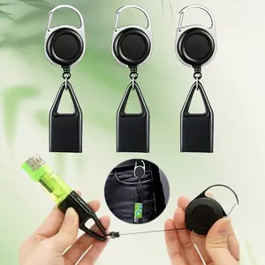 Retractable Lighter Cover, 6 Counts Portable Anti-lost Lighter Holder with Keychain, Durable Practical Lighter Accessories for Outdoor Camping Hiking