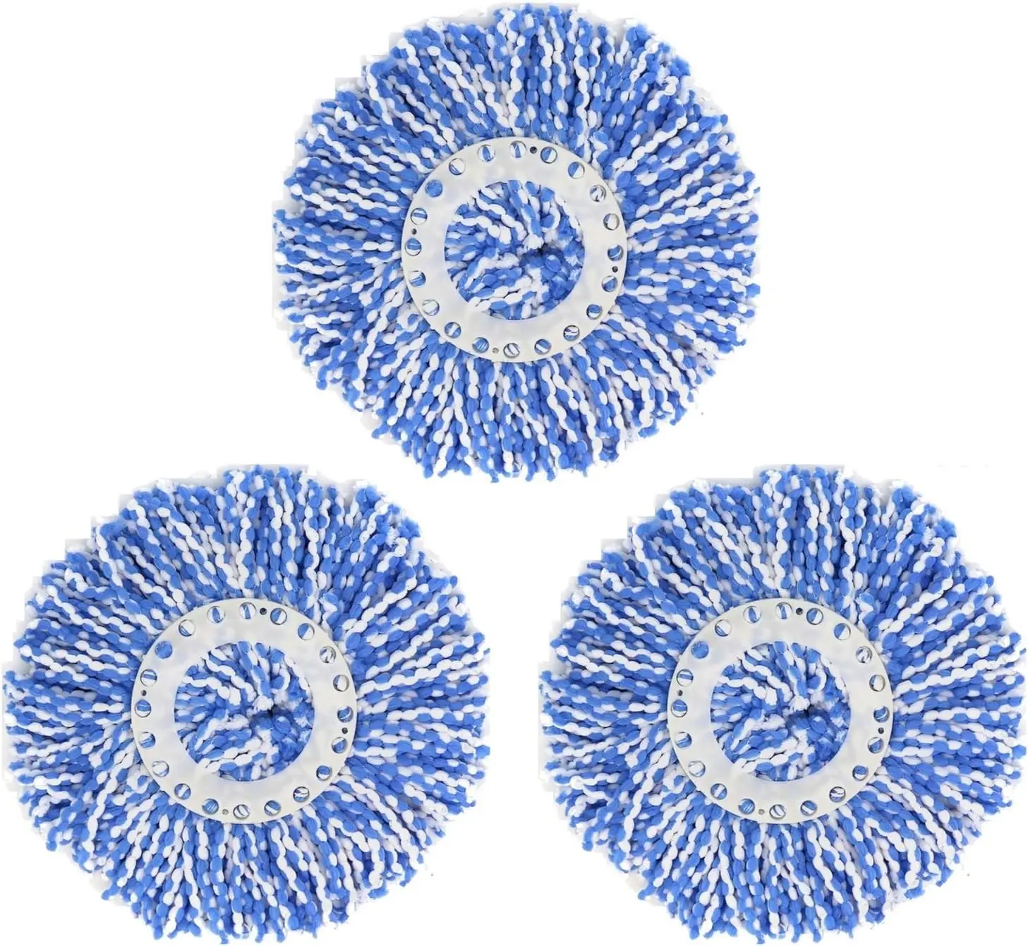 3 Pack 360° Spin Magic Mop Replacement Heads – Standard Size Microfiber Refills for Multiple Mop Systems