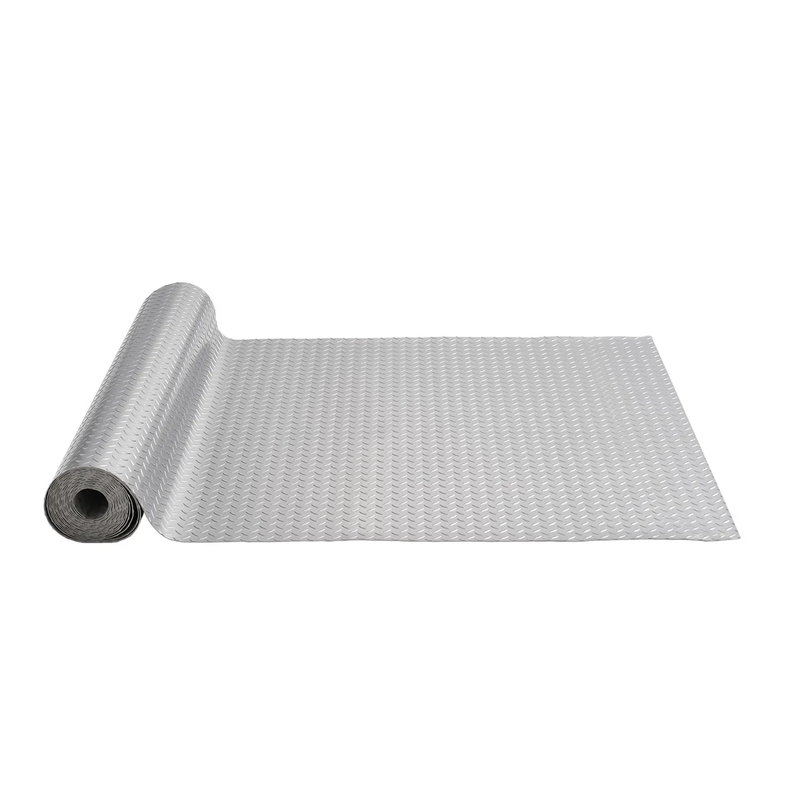 【SummerFinds】VEVOR Garage Floor Mat,  , 228.35 x 59.05 inch PVC Garage Flooring Roll, Non-slip Diamond Texture, 93.65 sq.ft Covering Space, Garage Mats for Under Cars, for Gyms Boats Car Trailer, Silver