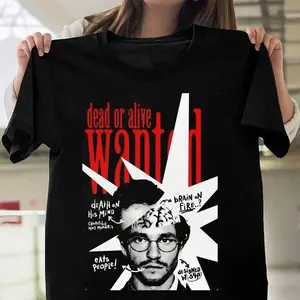 Hannibal Black T-Shirt – Psychological Thriller Horror Inspired Graphic Tee, Unisex Casual Wear, Dark Fan Gift