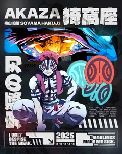 [Sale Off Up To 50%] [Unframe] Akaza Poster - Demon Slayer