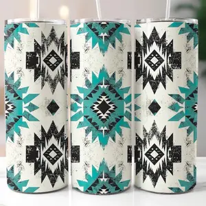 20oz western Aztec tumbler