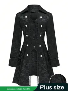 Plus Size Women's Casual Loose-Fitting Coat Jackets for Fall & Winter, Comfortable Moderate Thickness Outerwear for Everyday Style