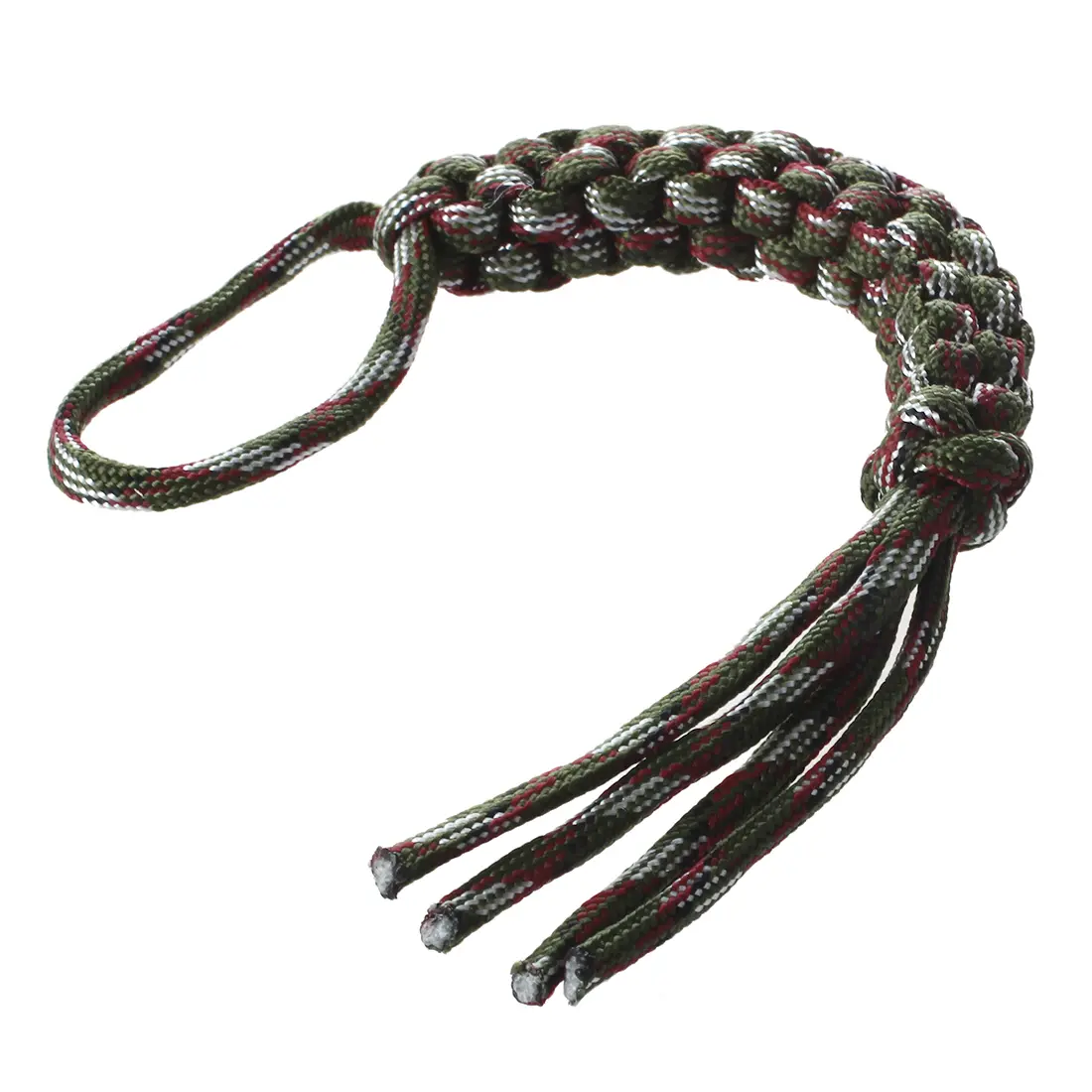 Motorcycle Woodland Digital Camo Paracord Square Weave Knife Lanyard Keychain