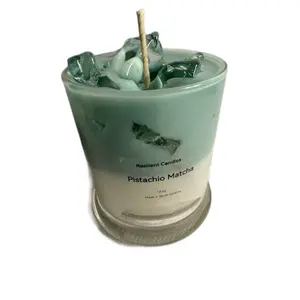 Resilient Candles Pistachio Matcha Scented Candle 12 oz Made in South Carolina