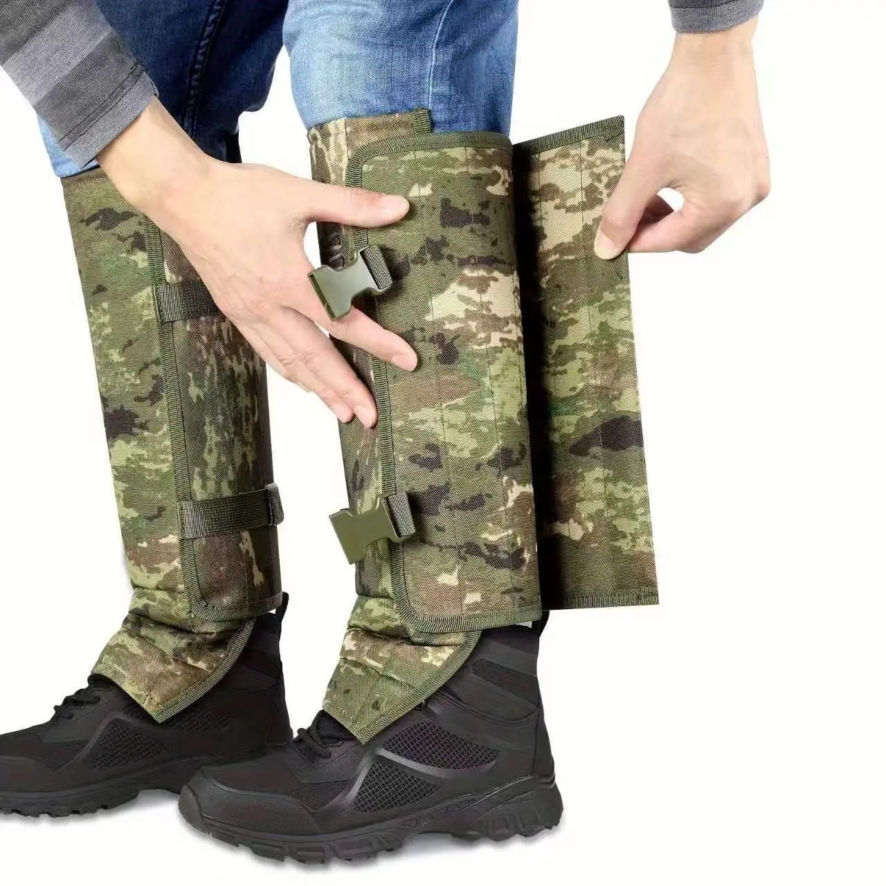 Unisex Adjustable Outdoor Snake-Resistant Leg Gaiters, Abrasion-Proof Sturdy Fabric Protective Gear for Hunting & Hiking, Breathable Wear-Resistant Leg Gaiters for Gardening, Mountaineering & Jungle Exploration