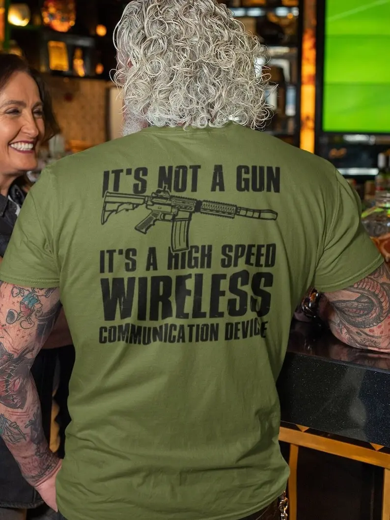 Mens Pro Gun T-shirt It's Not A Gun USA Patriotic T-shirt Gun Enthusiast Sarcastic Humor Funny Pro Gun Shirts