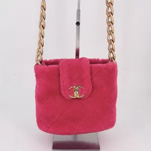 Pre-owned CHANEL shearling Shoulder Bags Quilted Bucket Bag