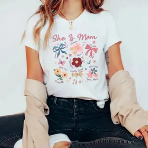 She Is Mom Shirt, Hoodie, Coquette Praying Mama Shirts, Religious Mom Sweatshirt, Mother's Day, Blessed Mom Bow Tee, Unisex Sweater Pullover Tee