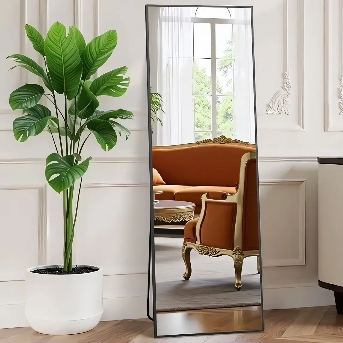 Rectangle Full Length Mirror, Full Body Standing Mirror Floor Mirrors