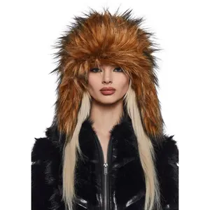 Aura Faux Fur Trapper Hat - Brown