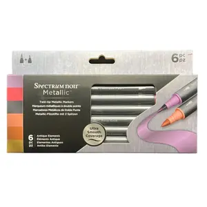 Spectrum Noir Metallic Twin-Tip Metallic Markers 6pcs