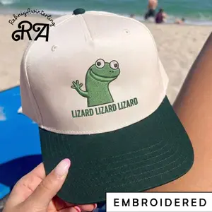 Embroidered Lizard Meme Trucker Hat, Funny Lizard Lizard Lizard TikTok Trend, Embroidery Lizard Viral Hat, Trending TikTok, Gift for her