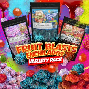 3-Flavor Variety Pack Fruit Blasts Enchilados – Sweet & Spicy Treats for Every Craving Snack Candy 3-Flavor Variety Pack Fruit Blasts Enchilados – Sweet & Spicy Treats for Every Craving Snack Candy