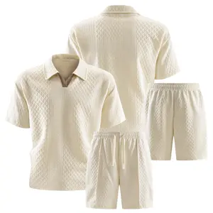 Textured Polo & Shorts Co-ordinate Set - Easygoing Everyday Comfort, Versatile Casual Outfit for All-Day Wear