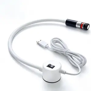 Magnetic Positioning Quilting Light with Crosshair – Hands-Free Adjustable Red Laser Seam Guide for Sewing Machine Straight Stitch. Plug-in for Quilting, Miter Saw & Heat Press(Crosslight-Plug)