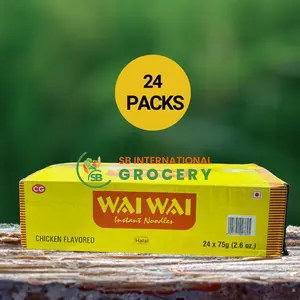 Wai Wai Chicken Flavored Instant Noodles Seasoned Food - multi Packs option - Quick Snack with Bold Seasoning & Unique Crunch - Authentic Nepali Taste