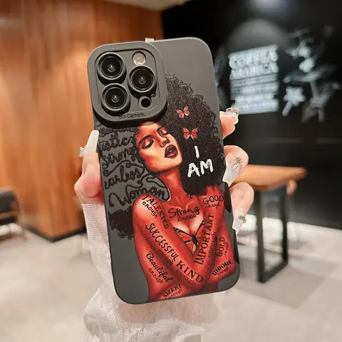 Woman Pattern Phone Case, Casing, Decorative Phone Protective Cover, Shockproof Phone Cases Protection Compatible with iPhone 11 12 13 14 15 16 Pro Max Smartphone