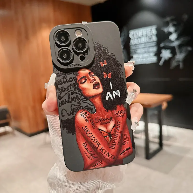 Woman Pattern Phone Case, Casing, Decorative Phone Protective Cover, Shockproof Phone Cases Protection Compatible with iPhone 11 12 13 14 15 16 Pro Max Smartphone
