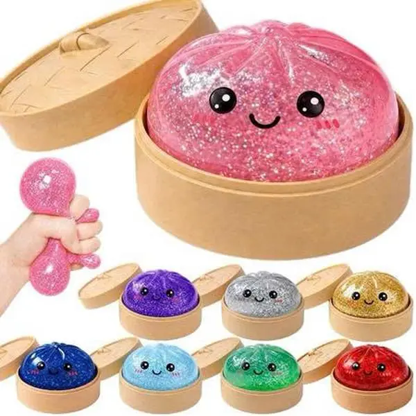 Sparkly Squishy Steamed Bun Toy – Super Soft Stress Relief Squeeze
