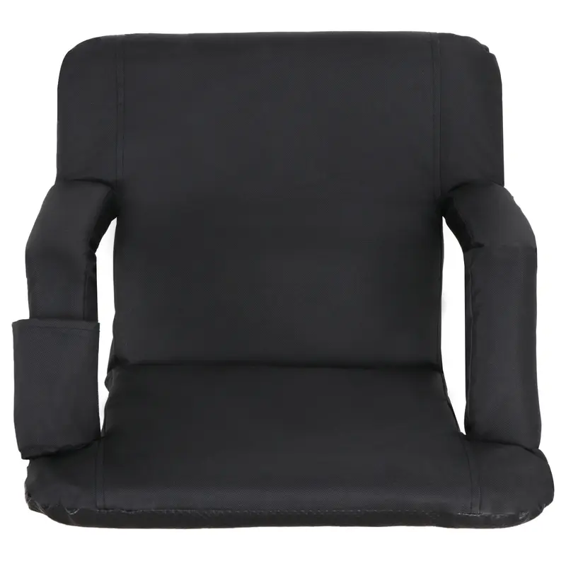 Segawe Portable Folding Stadium Seat - Reclining Camping Chair with 5 Pos., 420D Polyester Cushion, Padded Arms, Cup Holder, Adjustable Backpack Straps, Lightweight for Camping, Beach (Unisex Adults), Portable Folding Seat