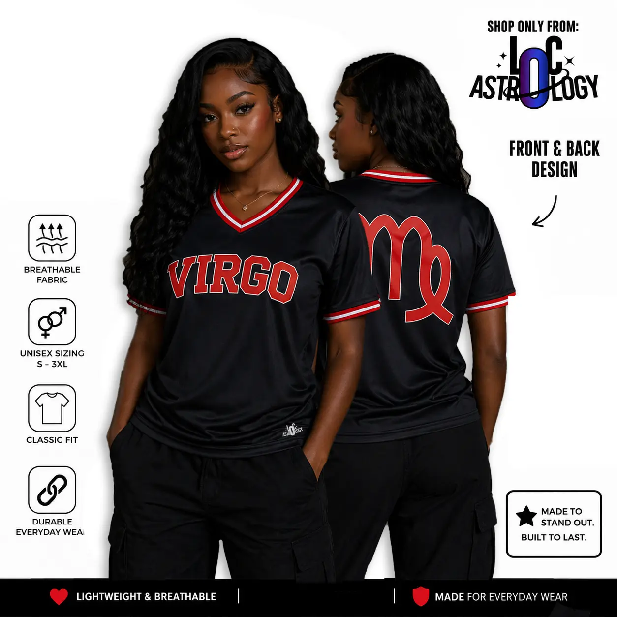 Zodiac Jersey, Astrology Breathable Athletic Jersey, Front & Back Summer Design Sports Clothing Sports Wear Set