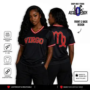 Zodiac Jersey, Astrology Breathable Athletic Jersey, Front & Back Summer Design