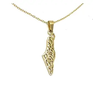 ISRAEL MAP NECKLACE