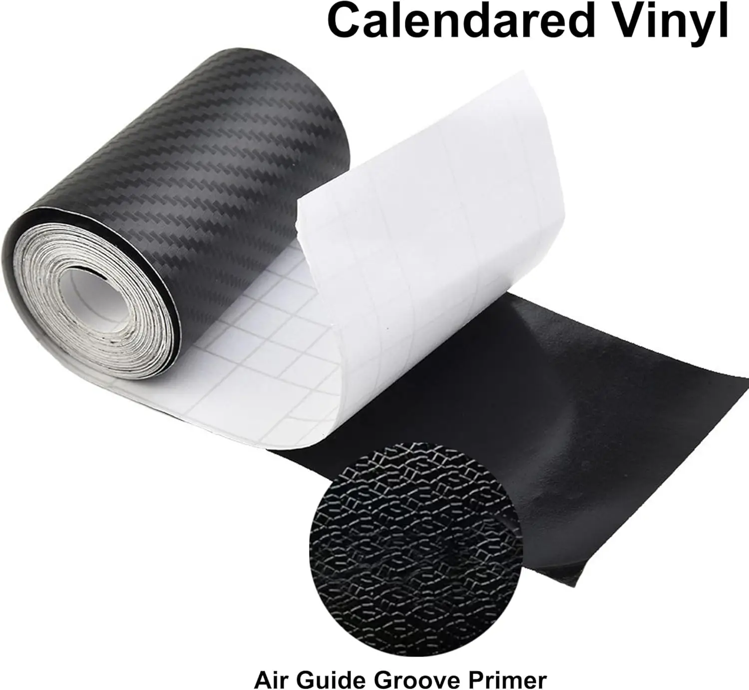 RAVOONY Carbon Fiber Pattern Car Sticker 1 Roll DIY Waterproof 3D Vinyl Decal for Car Door Body Interior Easy Install 1 x 5 ft 30 * 150 cm