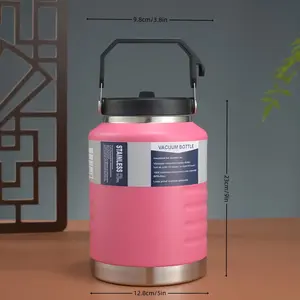 High-End Portable Insulated Stainless Steel Space Bottle, Dual-Layer Vacuum Leak-Proof, Large Capacity Water Cup for Students, Sports, Fitness