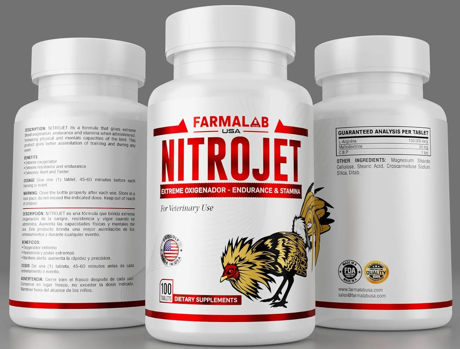 GENERIC Nitrojet Oxygen Enhancer - Oxygen Aid Health Supplement for Gamefowl Roosters, Chicken, Small Animal Pet Health Supplies