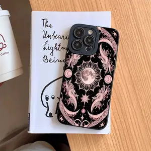 Creative Star and Moon Pattern Shockproof Phone Case, Suitable for iPhone 17 Air/16 Plus/15 Pro Max/14 Pro/13/12/11/XS Max/X Phone Case, Ideal Gift for Family, Friends, Lovers, Girlfriends, Best Choice for Holiday Gifts MS214