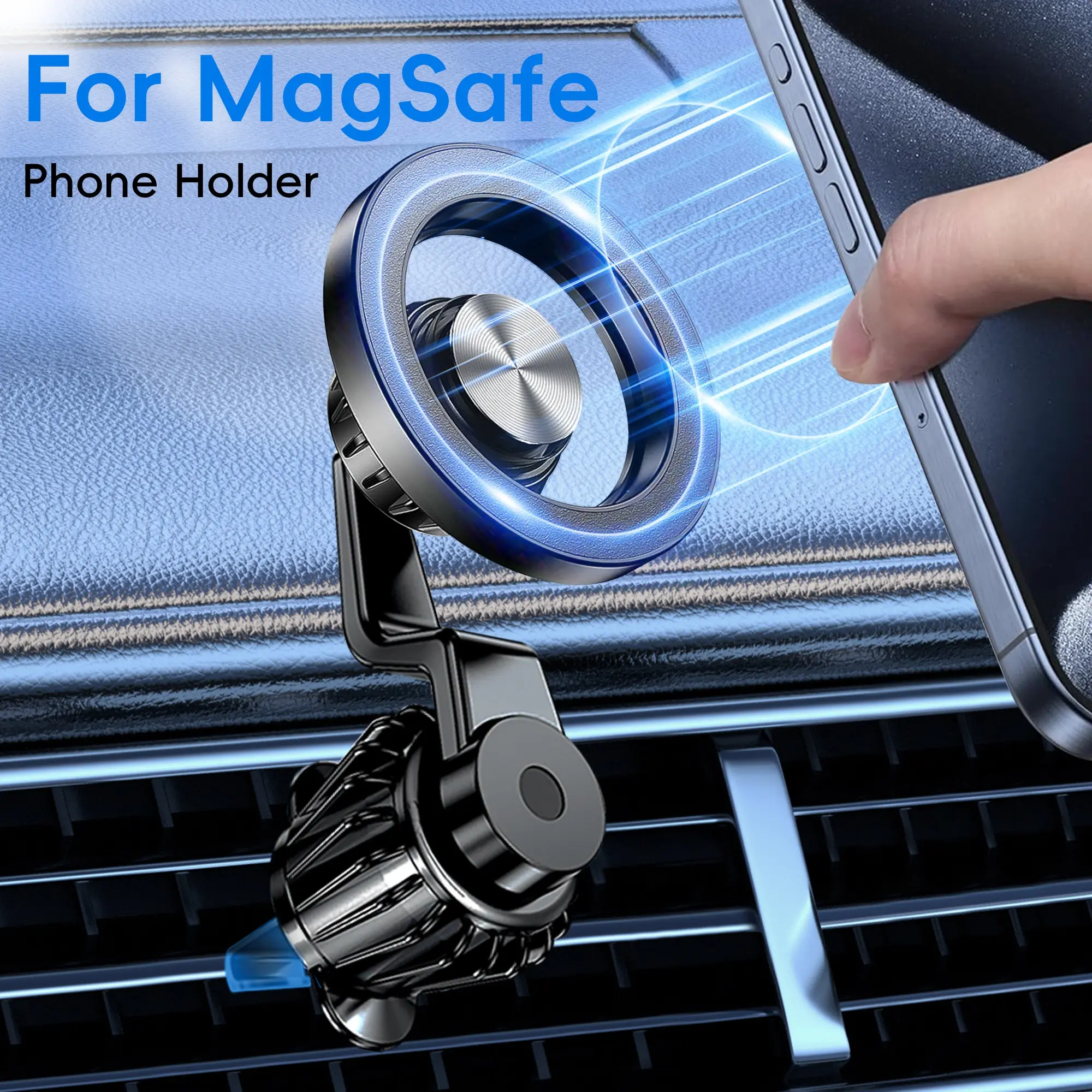 Magsafe Car Phone Holder, Strong Magnetic Mount for Car Vent, 360° Rotation, Rotating Car Mount, Compatible with iPhone 17, Air, 16, Pro, 15, Pro Max, 14 Plus, 13, 12