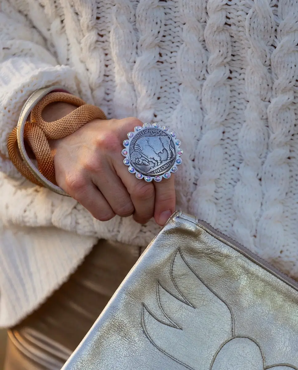 Buffalo Coin Bezel Ring - Available In Two Sizes!