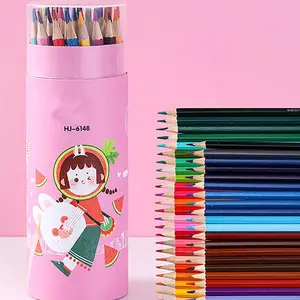 Colorful Pencil Set, 48pcs/set Cute Cartoon Pattern Drawing Pencil, Art Supplies for Students, Stationery Supplies for Home School Office